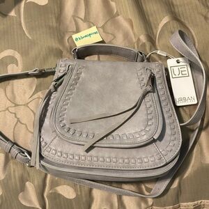 Urban Expressions Cute Saddle Bag Crossbody Grey NWT